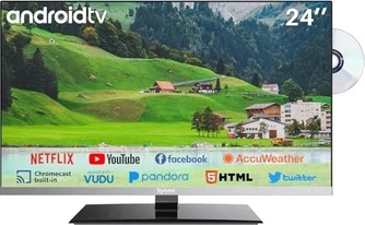 SYLVOX 24" Frameless Combo 12V/24V RV TV With DVD Player