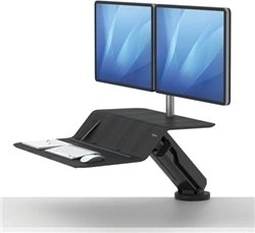 Fellowes Lotus RT Seat-Steh Workstation, for 2 Monitors, 